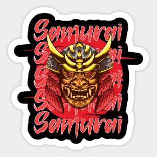 Samurai Mask Design Sticker